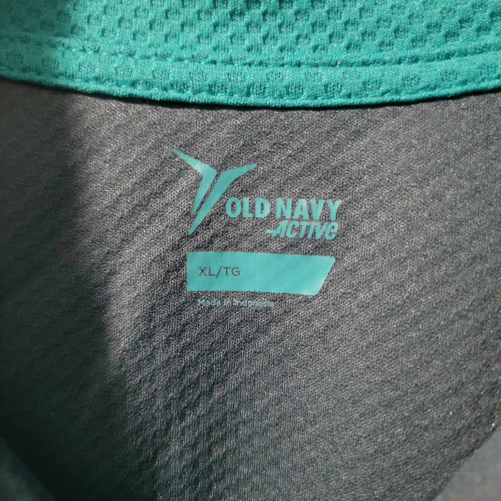 Old Navy Men's Blue Quarter-Zip Jacket - Picture 2 of 3